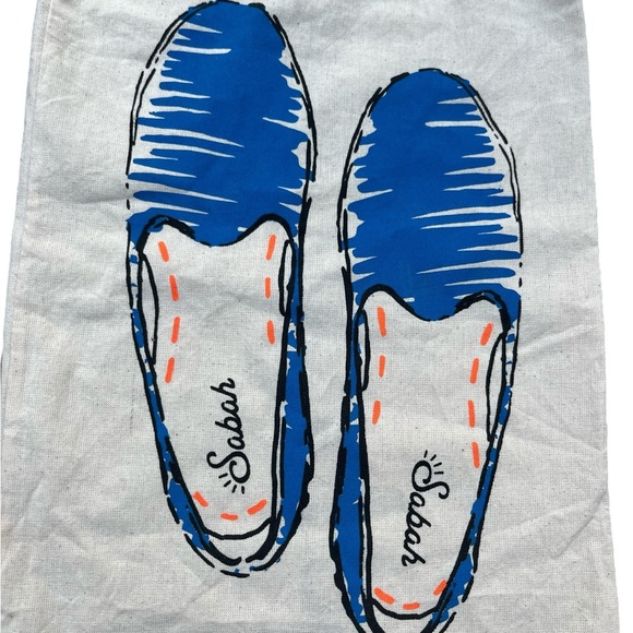 Sabah Slides Cotton Shoe Storage Dust Bag Protection 10x15 1/2 EUC - Picture 2 of 7